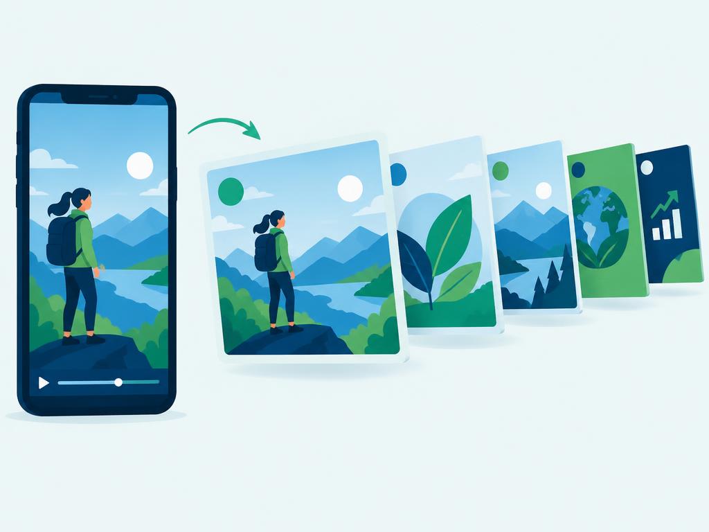 Video becoming carousel slides