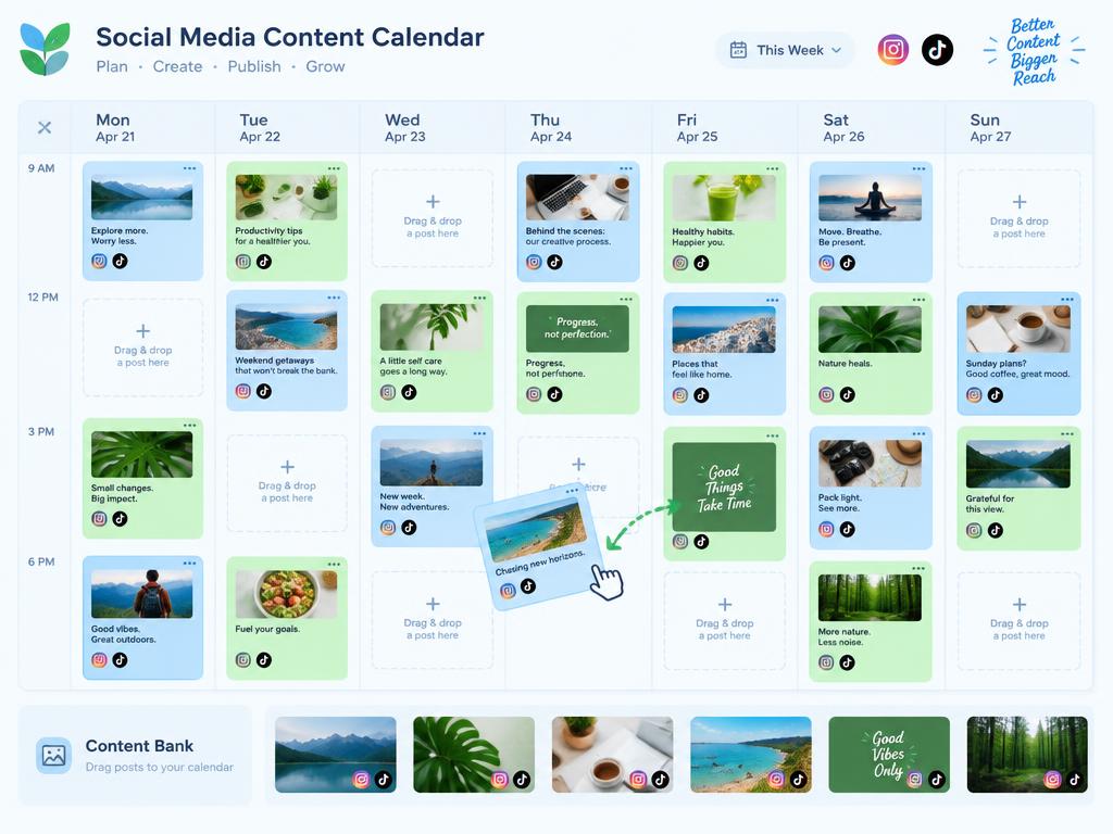 Social post calendar